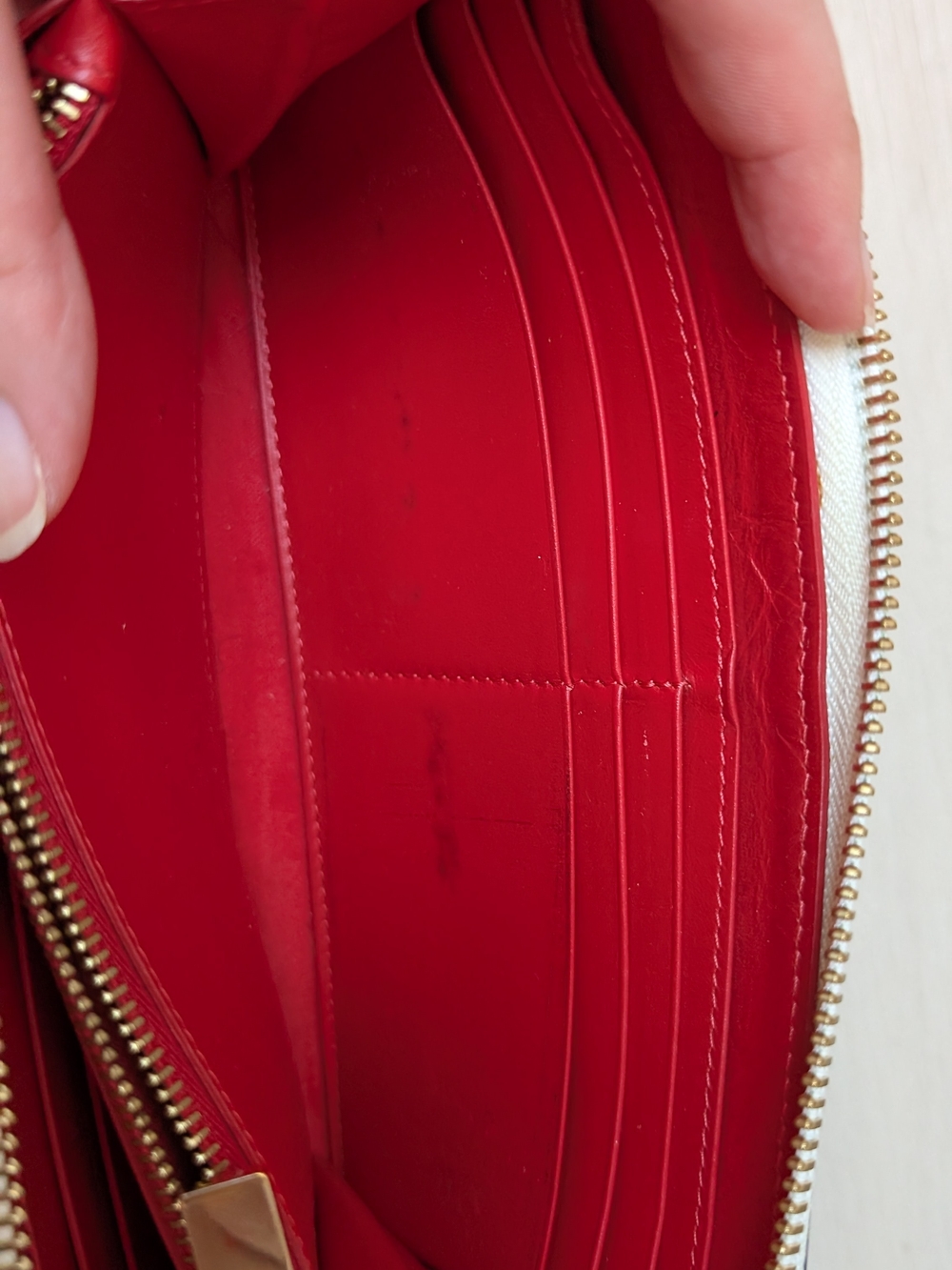Christian Louboutin White Leather Panetone Multicolor Spikes Zip-Around Wallet - Picture 11 of 14